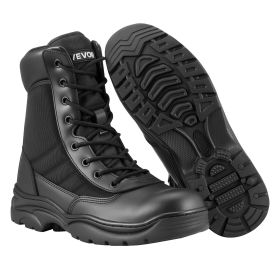 VEVOR Men's Military Tactical Boots, 8 inch Combat Hiking Work Boots, Lightweight & Breathable Side Zipper Mens Motorcycle Interceptor Trooper Boot