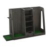 55.5" x 16'' x 37'' Premium Wooden Golf Bag Organizer Stylish Golf Storage Rack Holds 2 Golf Bags, Gray