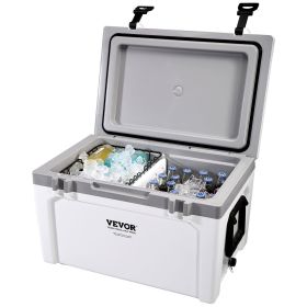 Insulated Portable Cooler, 52 qt, Holds 50 Cans, Ice Retention Hard Cooler with Heavy Duty Handle, Ice Chest Lunch Box for Camping, Beach, Picnic, Tra