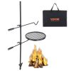 Swivel Campfire Grill, Fire Pit Grill Grate over Fire Pits, Heavy Duty Steel Grill Grates, 360° Adjustable Open Fire Outdoor Cooking Equipment, Portab