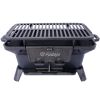 Oval Cast Iron Grill Outdoor, Portable Charcoal Grill and Tabletop Cast Iron Skillet - 100% Cast Iron, Enameled, Durable, Small Charcoal Grill, Campin