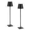 Cordless Table Lamp, 2-Pack, 5200mAh Built-in Rechargeable Battery Desk Lamp, Stepless Dimming Up, 3 Adjustable Heights, Detachable Lampshade for Bott