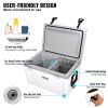 Insulated Portable Cooler, 52 qt, Holds 50 Cans, Ice Retention Hard Cooler with Heavy Duty Handle, Ice Chest Lunch Box for Camping, Beach, Picnic, Tra