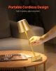 Cordless Table Lamp, 2-Pack, 5200mAh Built-in Rechargeable Battery Desk Lamp, 3 Color Stepless Dimming Up, 3000-6500K Color Temperature, Table Light f