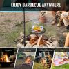 Swivel Campfire Grill, Fire Pit Grill Grate over Fire Pits, Heavy Duty Steel Grill Grates, 360° Adjustable Open Fire Outdoor Cooking Equipment, Portab