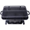 Oval Cast Iron Grill Outdoor, Portable Charcoal Grill and Tabletop Cast Iron Skillet - 100% Cast Iron, Enameled, Durable, Small Charcoal Grill, Campin