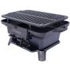 Oval Cast Iron Grill Outdoor, Portable Charcoal Grill and Tabletop Cast Iron Skillet - 100% Cast Iron, Enameled, Durable, Small Charcoal Grill, Campin