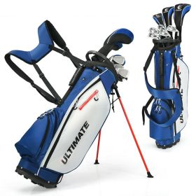 Men's Profile Complete Golf Club Package Set Includes 10 Pieces (Black: Blue)