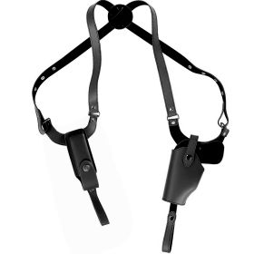 Shoulder Holster With Adjustable Straps Magazine Holder Vertical PU Leather Gun Holster For Concealed Carry Fit For M1911 Glock Sig Sauer (Black: Black)