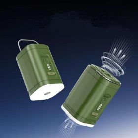 2026 Portable Air Pump With Retractable Keychain And Three-Level Adjustable Light For Quick Inflation And Pumping,Ideal For Camping, Travel, And (Black: Green)