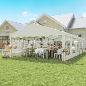 16.5' x 33' Large Party Tent (Black: White-670x580x270 mm)