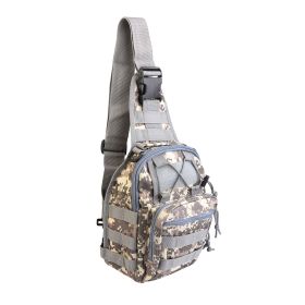 Men Tactical Sling Backpack Sling Chest Bag Crossbody Messenger Shoulder Bag Assault Pack (Black: ACU)