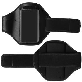 Phone Armband Case Adjustable Sweat-Resistant Armband Phone Holder Fit for iPhone5 Or Cellphones Under 4in For Running Jogging Riding Hiking Gym (Black: BLK)