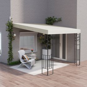 10' x 10' Outdoor Pergola Canopy (Black: Cream White-1200x450x210 mm)