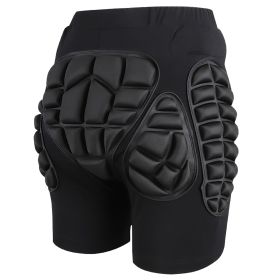 Protective Shorts for Skiing Snowboarding Skating Skateboarding EVA Hip Protection Pad for Adults Kids 3D Padded Breathable Protective Shorts for Hip (Black: 2XL)