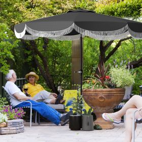 Patio Umbrella (Black: Charcoal Gray-1450x150x150 mm)
