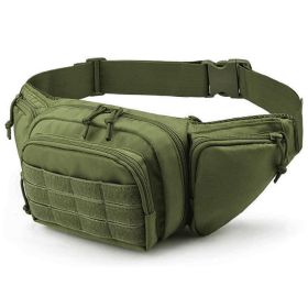 Tactical Fanny Pack For Men Concealed Carry Bag Military Waist Bag Traveling Waist Pouch with Adjustable Strap Quick Release for Camping Hiking (Black: ArmyGreen)
