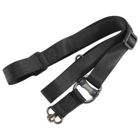 2 Point Rifle Gun Sling Adjustable w/ Fast Loop Heavy Duty Quick Detach Swivel for Outdoor Sports (Black: BLK)