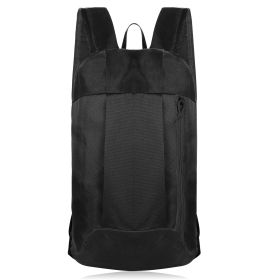 10L Outdoor Sport Backpack Waterproof Daypack Travel Knapsack Schoolbag for Sports Traveling Climbing Cycling Hiking (Black: Black)