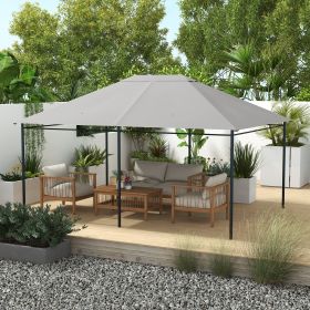 10' x 13' Gazebo Canopy Replacement Roof for 84C-116 (Black: Light Gray-410x330x90 mm)