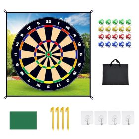 Golf Chipping Dart Game Mat Set With 20 Sticky Balls Ground Stakes Hanging Hooks Carrying Bag Indoor Outdoor Golf Hitting Training Game Mat For K (Black: Golf Set)