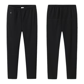Winter Heated Pants for Men Women with 12 Heating Zones 5V USB Powered Heating Trouser with 3 Heating Levels Machine Washable for Outdoor Winter Activ (Black: 2XL)