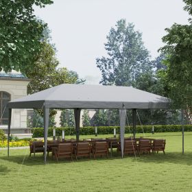 10' x 20' Pop Up Canopy Tent (Black: Gray-1190x360x230 mm)