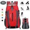 36L Travel Backpack Waterproof Hiking Daypack with Multiple Compartments and Pockets, Nylon Backpack for Camping