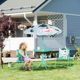 Kids Table and Chair Set (Black: White-750x510x110 mm)