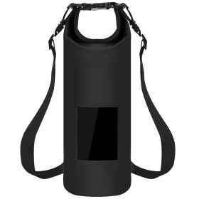 Floating Waterproof Dry Bag Floating Dry Sacks with Observable Window 10L Roll Top Lightweight Dry Storage Bag for Kayaking Rafting Boating Swimming C (Black: 10L_Black)