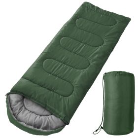 Camping Sleeping Bags for Adults Teens Moisture-Proof Hiking Sleep Bag with Carry Bag 32-50? for Spring Autumn Winter Seasons (Black: ArmyGreen)